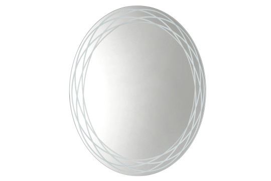 RINGO LED podsvícené zrcadlo se vzorem, ø 80cm, fólie anti-fog, 2700°K