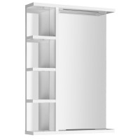 KORIN STRIP zrcadlo s LED osvětlením a policemi 50x70x12cm