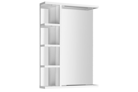 KORIN STRIP zrcadlo s LED osvětlením a policemi 50x70x12cm