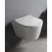 Závěsné WC AVVA Rimless s podomítkovou nádržkou a tlačítkem Schwab, bílá