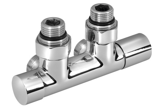R-START připojovací sada ventilů pro středové připojení, chrom