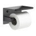 Držák toaletního papíru s poličkou, černá mat Držák toaletního papíru s poličkou, černá mat