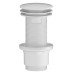 Umyvadlová výpust 5/4“, neuzavíratelná, velká zátka, 10-80mm, ABS/bílá