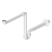 Umyvadlový sifon šetřící místo 5/4", DN32, bílá