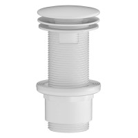 Umyvadlová výpust 5/4“, neuzavíratelná, velká zátka, 10-80mm, ABS/bílá mat