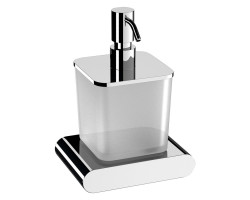 FLORI dávkovač mýdla, chrom/sklo satin