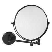 X-ROUND BLACK E kosmetické zrcátko závěsné, Ø 200mm, oboustranné, černá mat