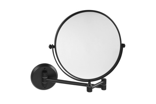 X-ROUND BLACK E kosmetické zrcátko závěsné, Ø 200mm, oboustranné, černá mat