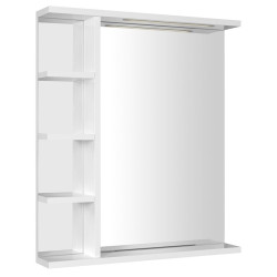 KORIN STRIP zrcadlo s LED osvětlením a policemi 60x70x12cm
