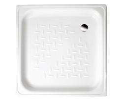 Smaltovaná sprchová vanička, čtverec 70x70x12cm, bílá
