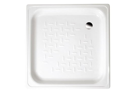 Smaltovaná sprchová vanička, čtverec 70x70x12cm, bílá