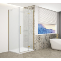 TRINITY GOLD MATT čtvercový sprchový kout 900x900mm, matné sklo, pravé