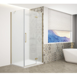 TRINITY GOLD MATT čtvercový sprchový kout 900x900mm, matné sklo, pravé