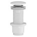 Umyvadlová výpust 5/4“, click-clack, velká zátka, 10-80mm, ABS/bílá mat