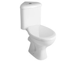 CLIFTON rohové WC kombi, dvojtlačítko 3/6l, zadní odpad, bílá