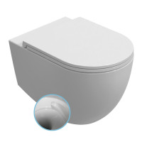 INFINITY závěsná WC mísa, Vortex Rimless, 36,5x53cm, bílá