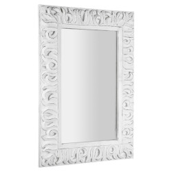 ZEEGRAS zrcadlo v rámu, 70x100cm, bílá