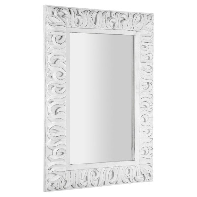 ZEEGRAS zrcadlo v rámu, 70x100cm, bílá