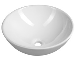 Keramické umyvadlo na desku, Ø 40cm, bílá