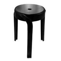 STAN koupelnová stolička, průměr 30cm, černá STAN koupelnová stolička, průměr 30cm, černá