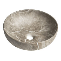 RONDANE keramické umyvadlo na desku Ø 41cm, breccia mramor