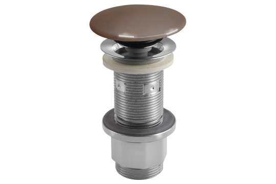 Umyvadlová výpust 5/4“, click-clack, betonová zátka, 10-80mm, tmavě hnědá pololesk