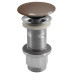 Umyvadlová výpust 5/4“, click-clack, betonová zátka, 10-80mm, tmavě hnědá pololesk