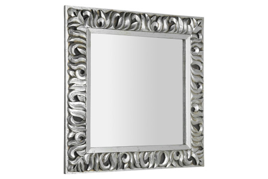 ZEEGRAS zrcadlo v rámu, 90x90cm, stříbrná