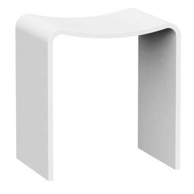 KORAL koupelnová stolička 40x43x30cm, solid surface, bílá mat