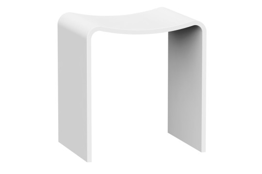 KORAL koupelnová stolička 40x43x30cm, solid surface, bílá mat
