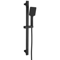 Sprchová souprava hranatá, posuvný držák 680mm, černá mat