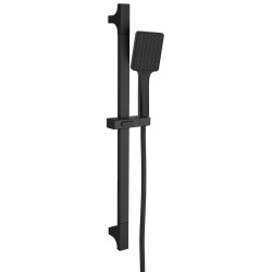 Sprchová souprava hranatá, posuvný držák 680mm, černá mat