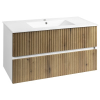 PANEDA STRIP umyvadlová skříňka 99,5x55x45,2cm, dub emporio