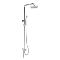 Mereo, Sprchový set s tyčí hranatý, nerezová hlavová sprcha a třípolohová ruční sprcha CB95001SS2