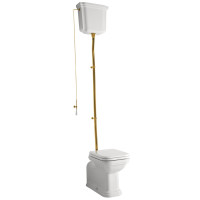 WALDORF WC mísa s nádržkou, spodní/zadní odpad, bílá-bronz