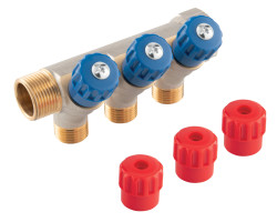 Sanitární rozdělovač 3/4" x 1/2", 3-cestný