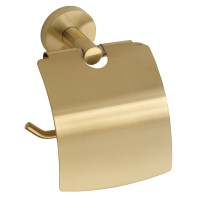 X-ROUND GOLD držák toaletního papíru s krytem, zlato mat