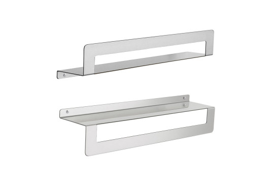 CLEO polička s držákem ručníků 500mm, nerez mat