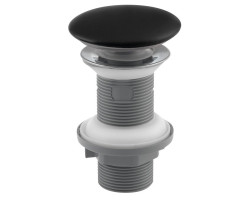 Umyvadlová výpust 5/4“, click-clack, keramická zátka, tl.20-70mm, černá mat