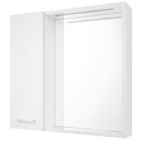 ZOJA/KERAMIA FRESH STRIP galerka s LED osvětlením, 60x60x14cm, levá, bílá