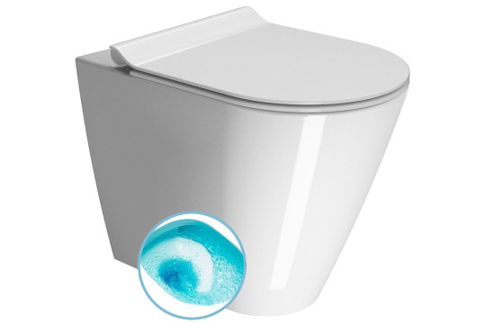 KUBE X WC mísa stojící, Swirlflush, 36x55cm, spodní/zadní odpad, bílá ExtraGlaze