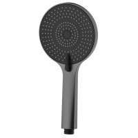 Ruční masážní sprcha, 3 režimy sprchování, silikon trysky, průměr 120mm, ABS/gun metal