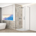 TRINITY CHROME čtvrtkruhový sprchový kout 900x900mm, čiré sklo, levé