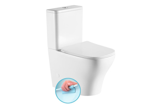 BELLO RIMLESS WC kombi, spodní/zadní odpad, bílá