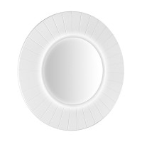 LUMIRO STRIP kulaté zrcadlo s LED osvětlením v rámu ø 75cm, bílá mat