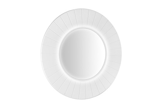 LUMIRO STRIP kulaté zrcadlo s LED osvětlením v rámu ø 75cm, bílá mat LUMIRO STRIP kulaté zrcadlo s LED osvětlením v rámu ø 75cm, bílá mat