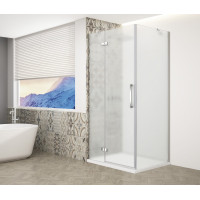 TRINITY CHROME čtvercový sprchový kout 1000x1000mm, matné sklo, levé
