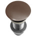 Umyvadlová výpust 5/4“, click-clack, betonová zátka, 10-80mm, tmavě hnědá pololesk