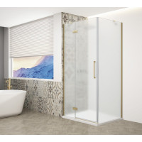 TRINITY GOLD MATT čtvercový sprchový kout 800x800mm, matné sklo, levé