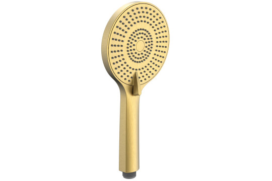 Ruční masážní sprcha, 3 režimy sprchování, průměr 120 mm, ABS/zlato mat
